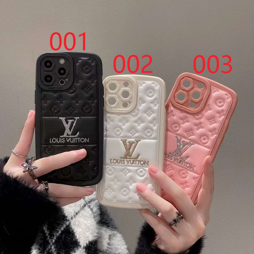 ルイヴィトン iPhone15/14 ProMaxケース モノグラム 型押し LV