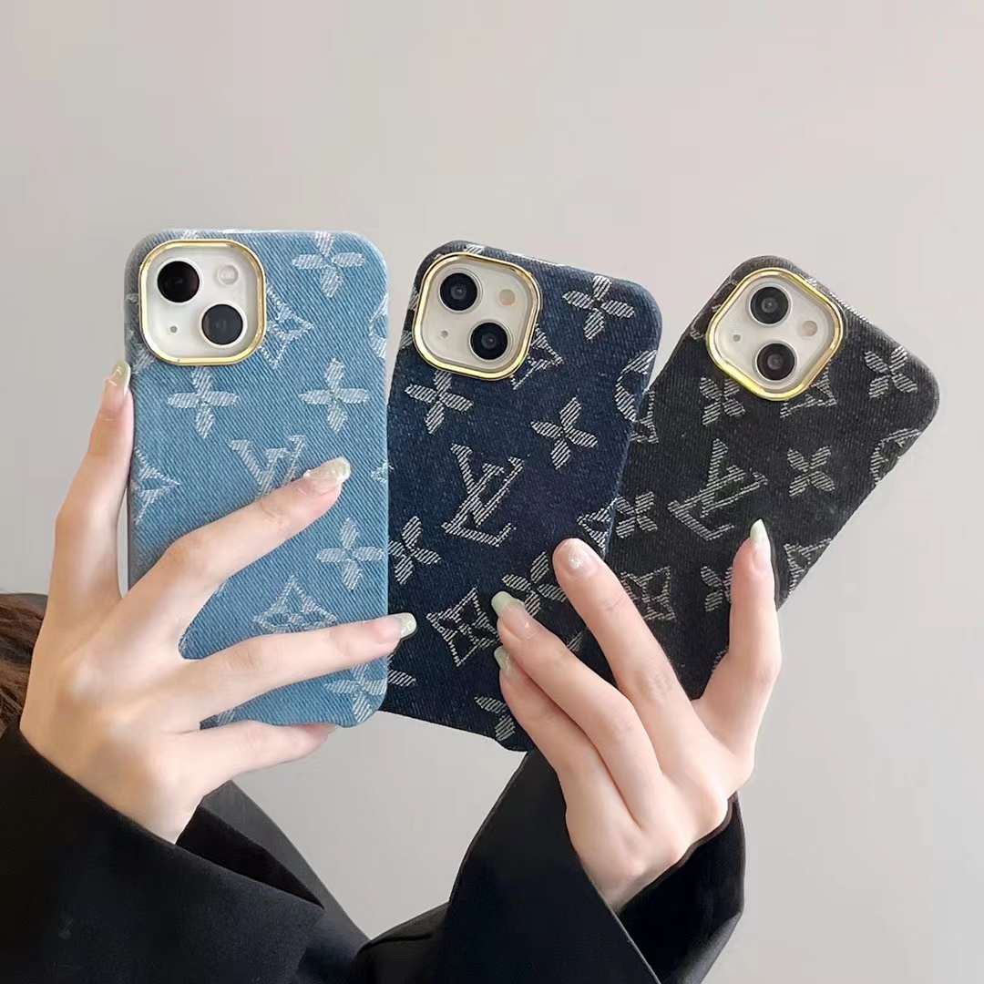 ヴィトン iPhone15 Pro/14 Proケース デニム風 LV iPhone15/14