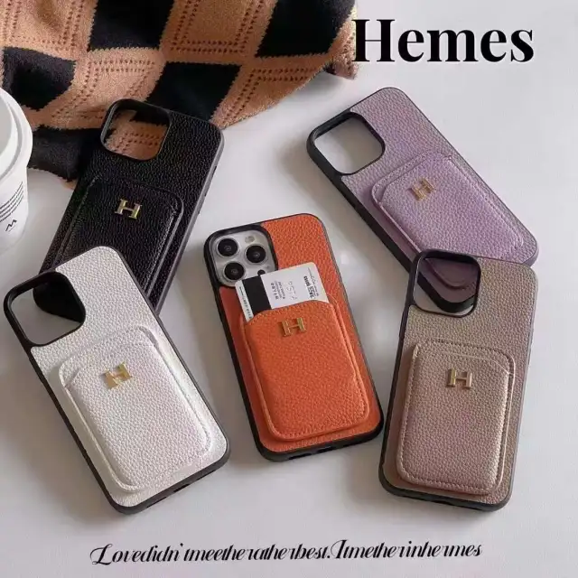 HERMES iPhone14 ProMaxケース ロゴ付き