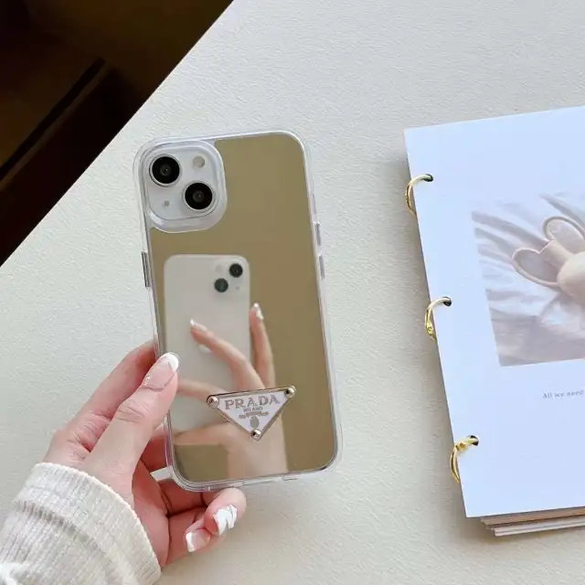 プラダ iPhone15 Pro/14 Plusケース ミラー PRADA iPhone14/15ケース 