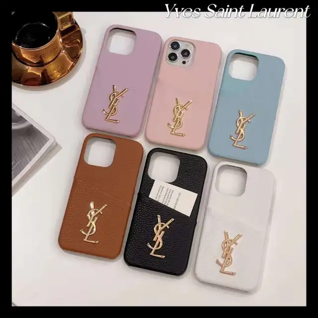 YSL iPhone14 Proケース ロゴ付き