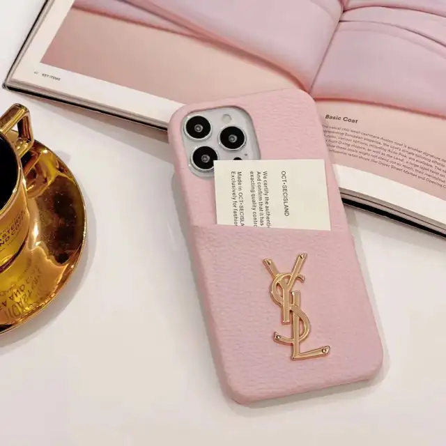 YSL iPhone14 Proケース ロゴ付き