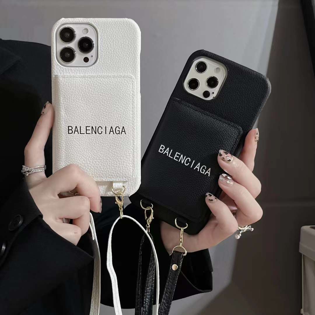 BALENCIAGA iPhone14 ProMaxケース カードポケット付き