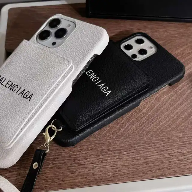 BALENCIAGA iPhone14 ProMaxケース カードポケット付き