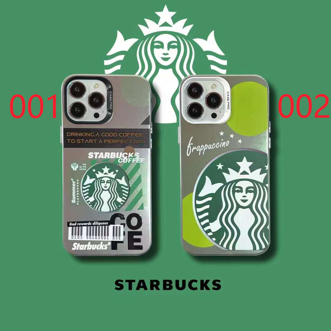 スターバックス iPhone15/14 ProMaxケース ロゴプリント STARBUCKS iPhone15Pro/14 Proケース 個性的  Starbucks iPhone 13Proケース ストリート starbucks アイフォン12カバー スタイリッシュ お洒落 2色 カジュアル