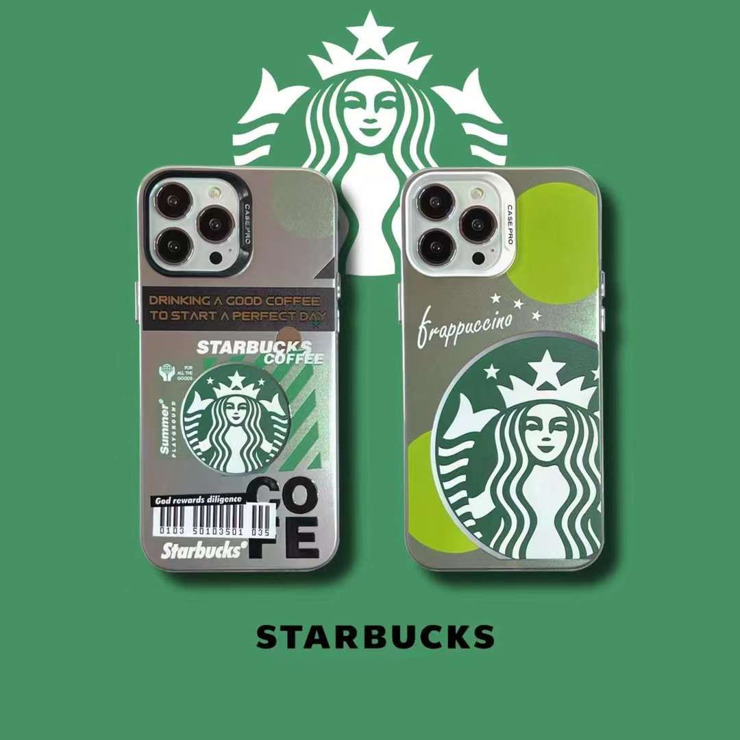 スターバックス iPhone15/14 ProMaxケース ロゴプリント STARBUCKS iPhone15Pro/14 Proケース 個性的  Starbucks iPhone 13Proケース ストリート starbucks アイフォン12カバー スタイリッシュ お洒落 2色 カジュアル