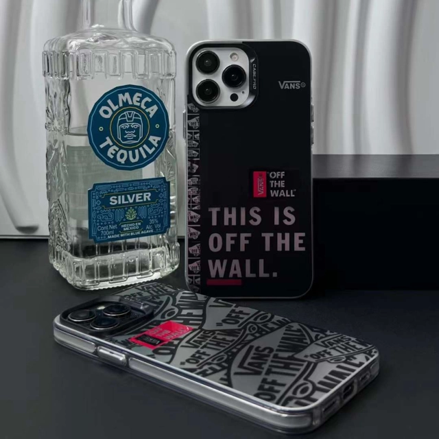 ヴァンズ iPhone14 ProMaxケース ロゴプリント