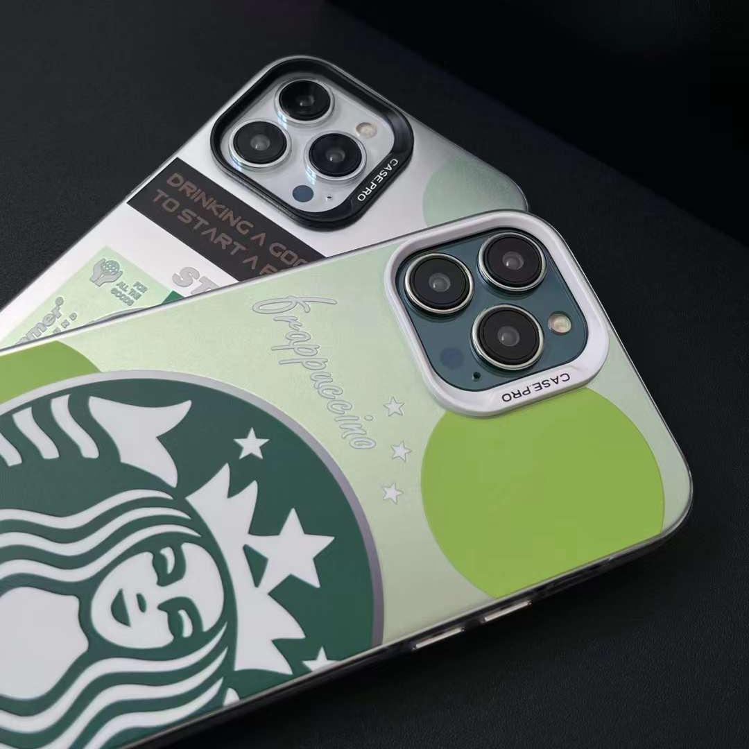 スターバックス iPhone15/14 ProMaxケース ロゴプリント STARBUCKS iPhone15Pro/14 Proケース 個性的  Starbucks iPhone