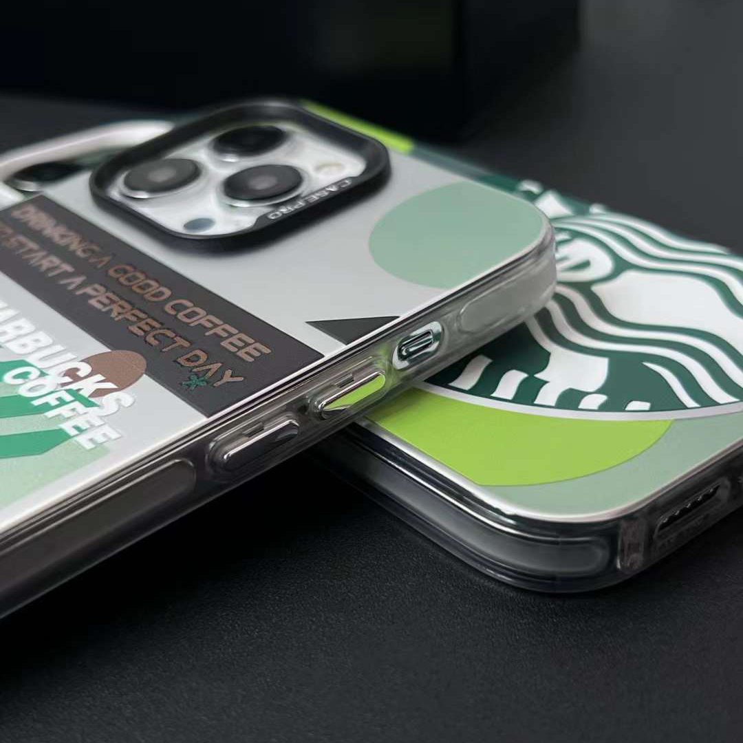 スターバックス iPhone15/14 ProMaxケース ロゴプリント STARBUCKS iPhone15Pro/14 Proケース 個性的  Starbucks iPhone 13Proケース ストリート starbucks アイフォン12カバー スタイリッシュ お洒落 2色 カジュアル