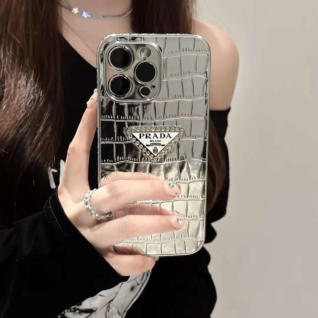 プラダ iPhone15 Pro/14 Proケース クロコダイル PRADA iPhone15