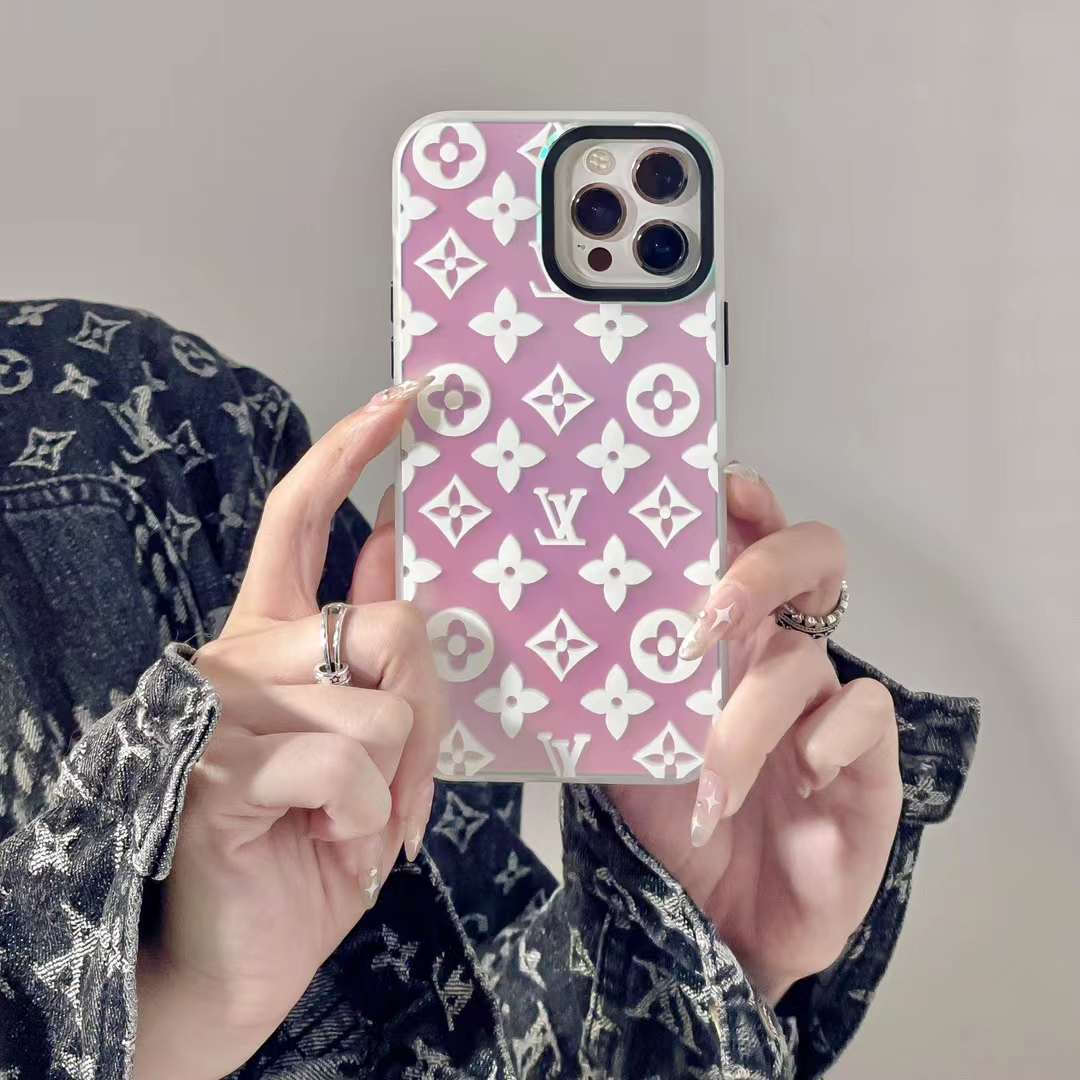 ヴィトン iPhone15 pro/14 Proケース モノグラム柄 レーザー LOUIS