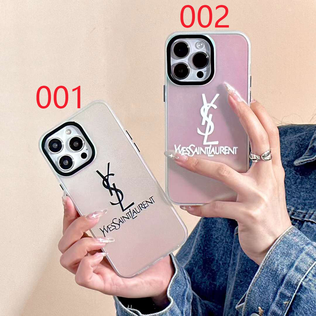 イヴ・サンローラン iPhone14 Pro/14 ProMaxケース レーザー YSL キラキラ