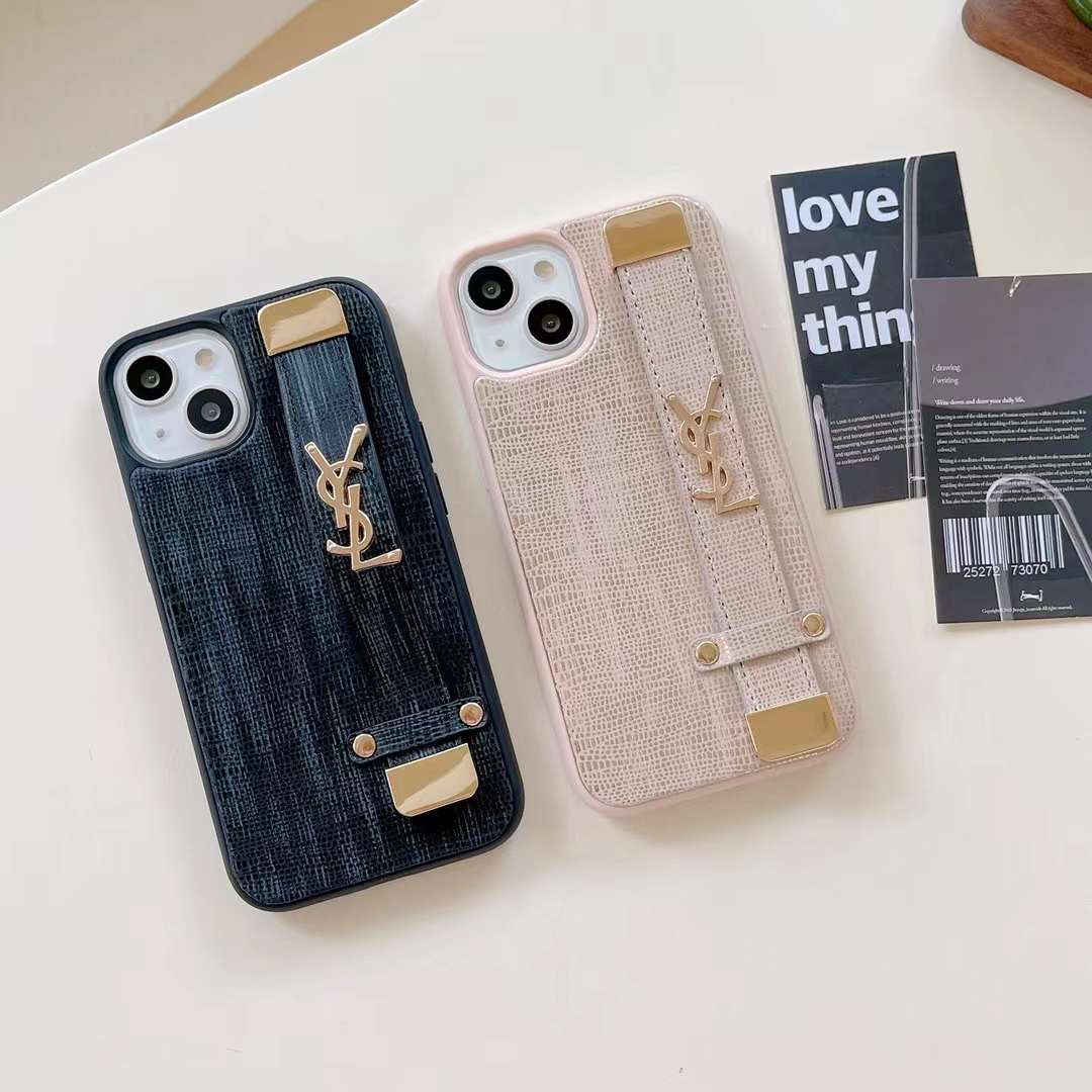 サンローラン iPhone15 Pro/14 Proケース ベルト付き YSL iPhone15/14 Pro Maxケース レザー Saint  Laurent iPhone15 Pro/14 Pro/13 Proケース ロゴ付き イヴ・サンローラン iPhone12カバー 便利 エレガント  上品 2色