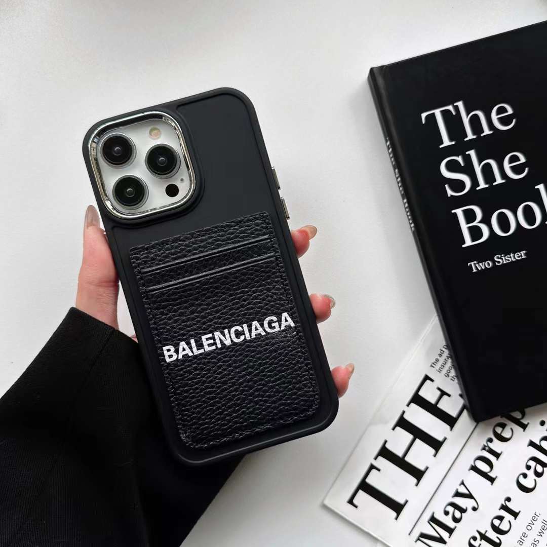 BALENCIAGA iPhone14 ProMaxケース ロゴプリント