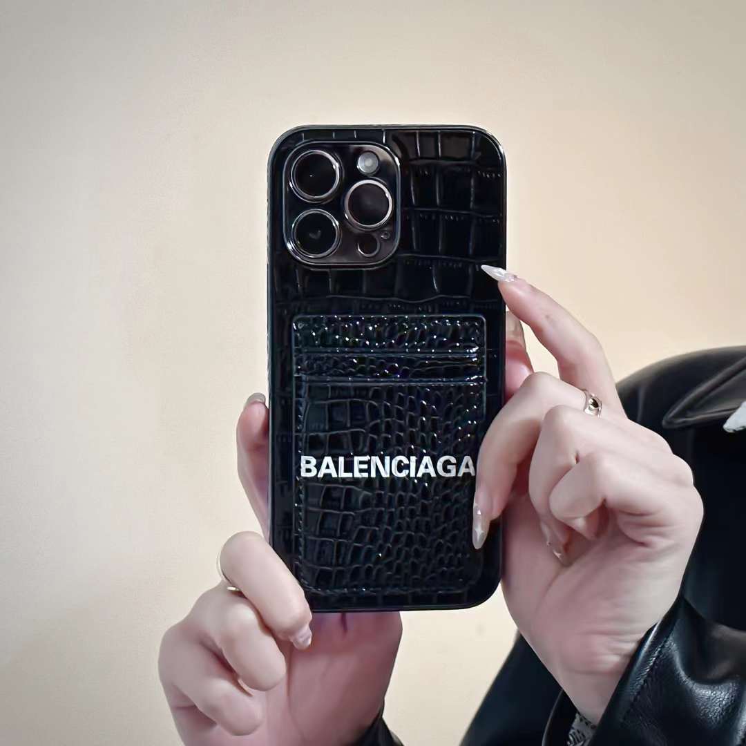 バレンシアガ iPhone15 Pro/14 Proケース ワニ柄 BALENCIAGA iPhone15