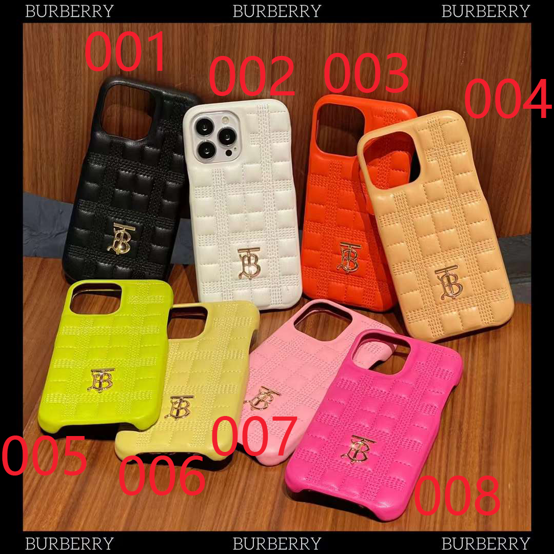 バーバリー iPhone15/14 Plusケース ロゴ金具付き BURBERRY