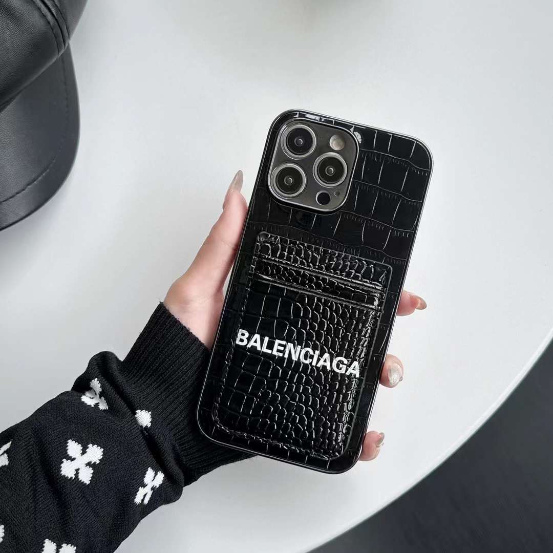 バレンシアガ iPhone15 Pro/14 Proケース ワニ柄 BALENCIAGA iPhone15