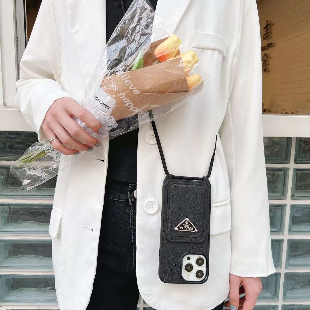 プラダ iPhone15/14 ProMaxケース ショルダースマホケース PRADA
