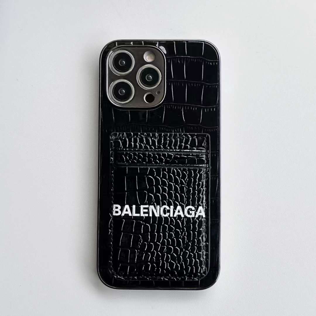 バレンシアガ iPhone15 Pro/14 Proケース ワニ柄 BALENCIAGA iPhone15