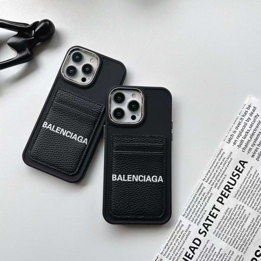 バレンシアガ iPhone15 Pro/14 Proケース カード収納 BALENCIAGA ...