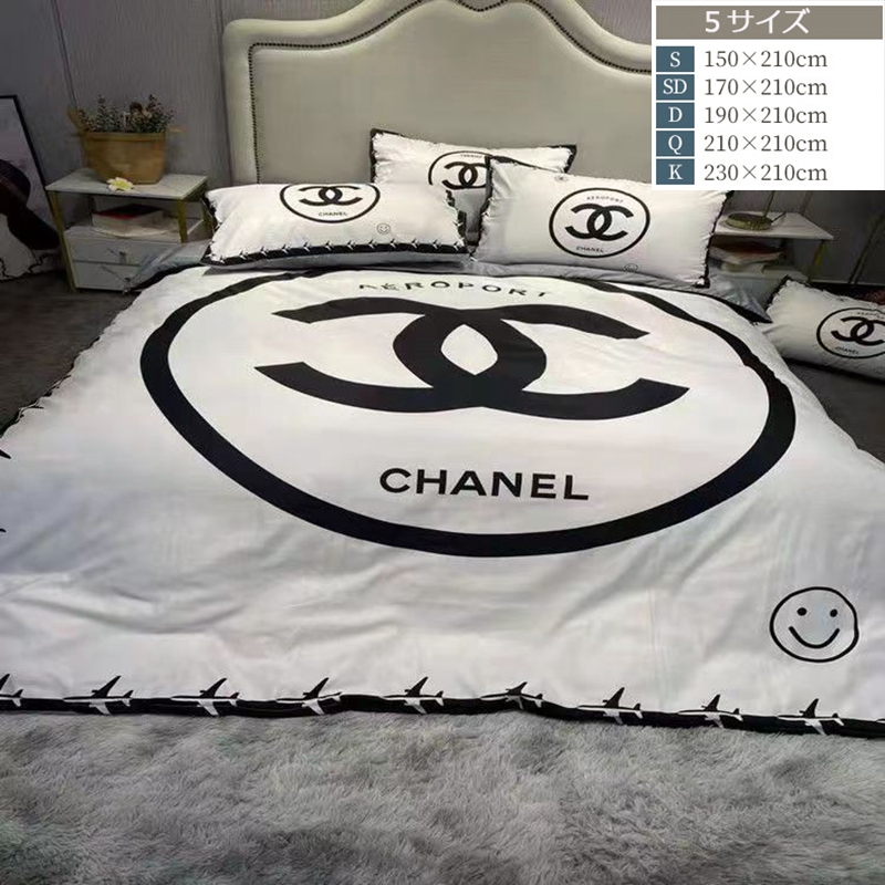 シャネル 掛け布団カバー セミダブル CHANEL 布団カバー ダブル