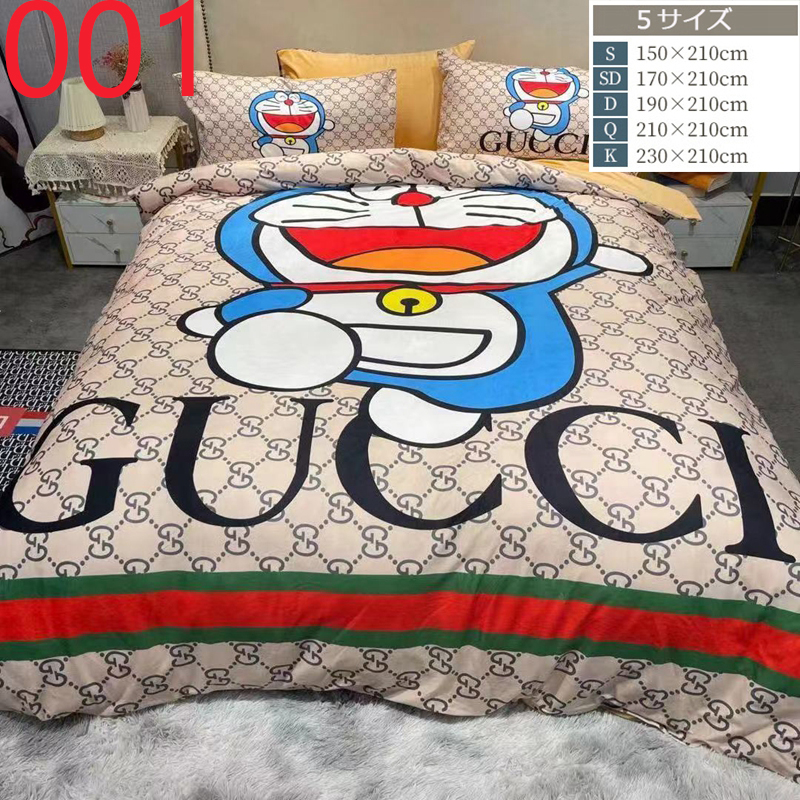 グッチ ドラえもん コラボ 掛け布団カバー シングル GUCCI Mickey ...