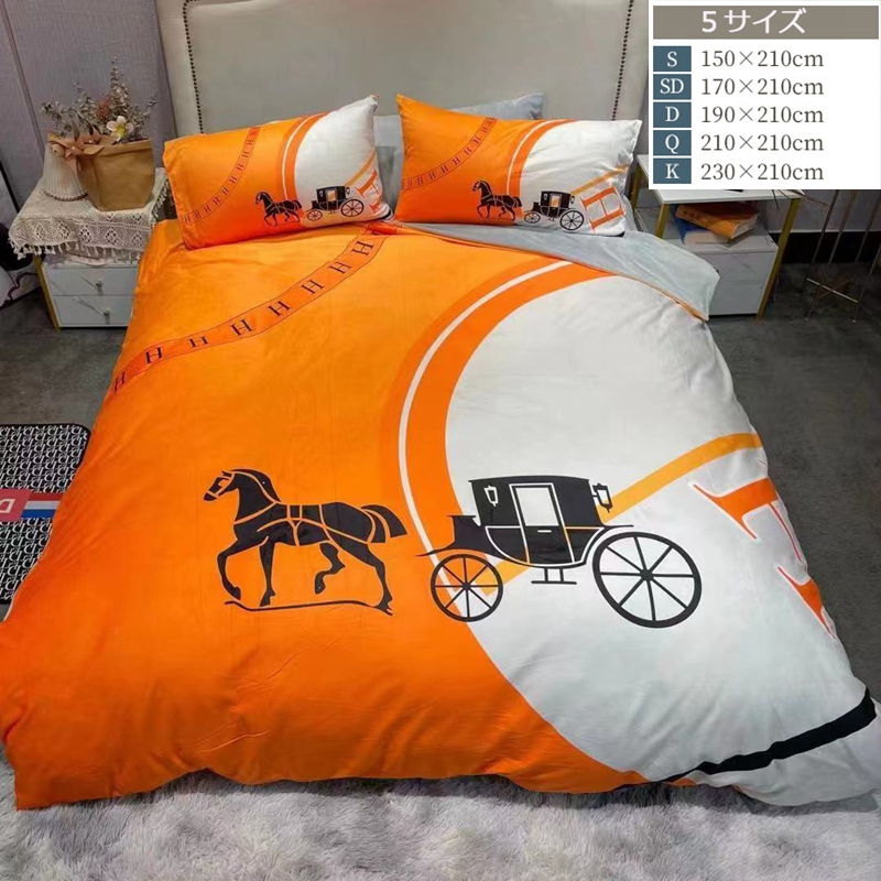 エルメス 布団カバー シングル 秋冬向け HERMES 掛け団カバー 170x210cm