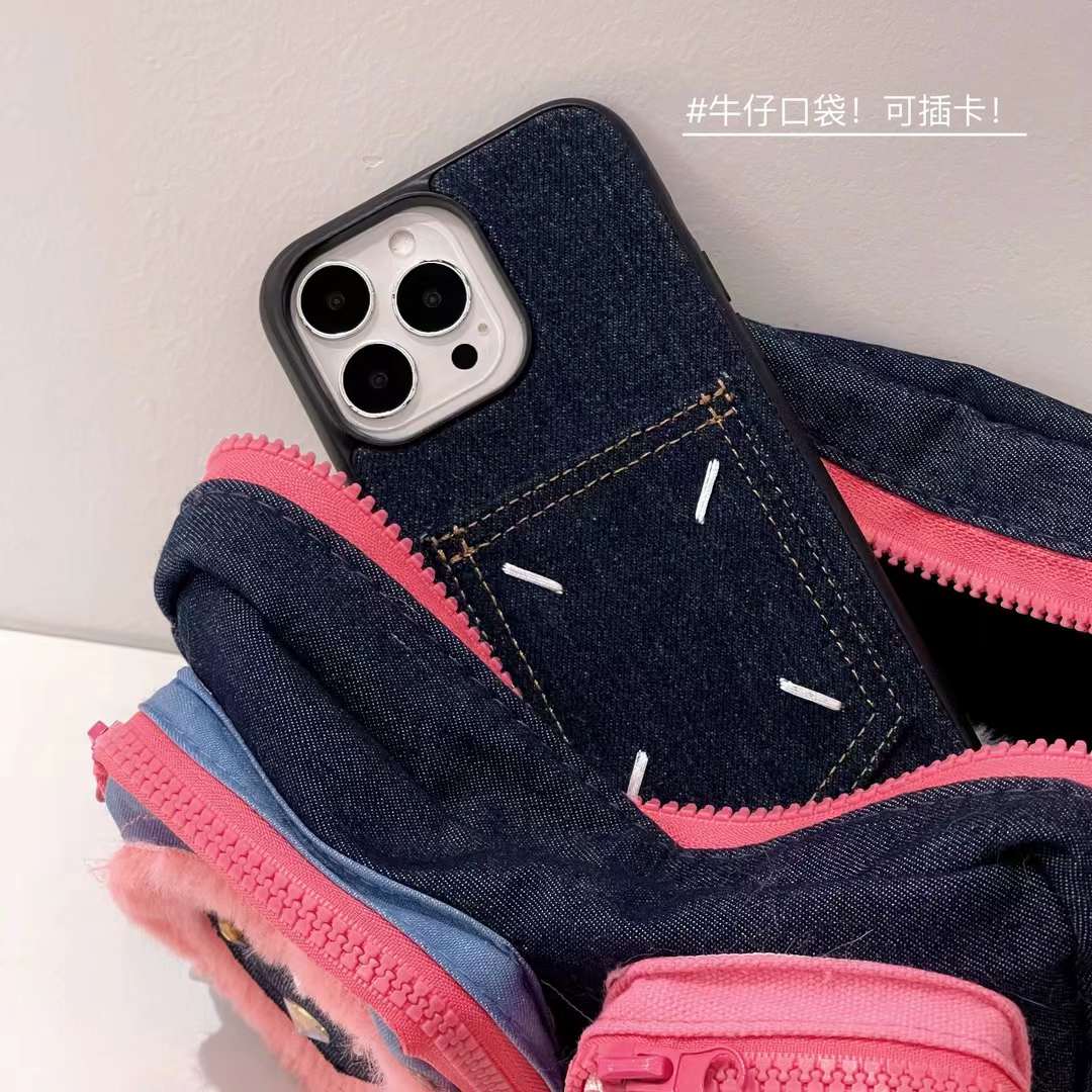 マルジェラ iPhone15 Pro/14 Proケース デニム風 Margiela iPhone15