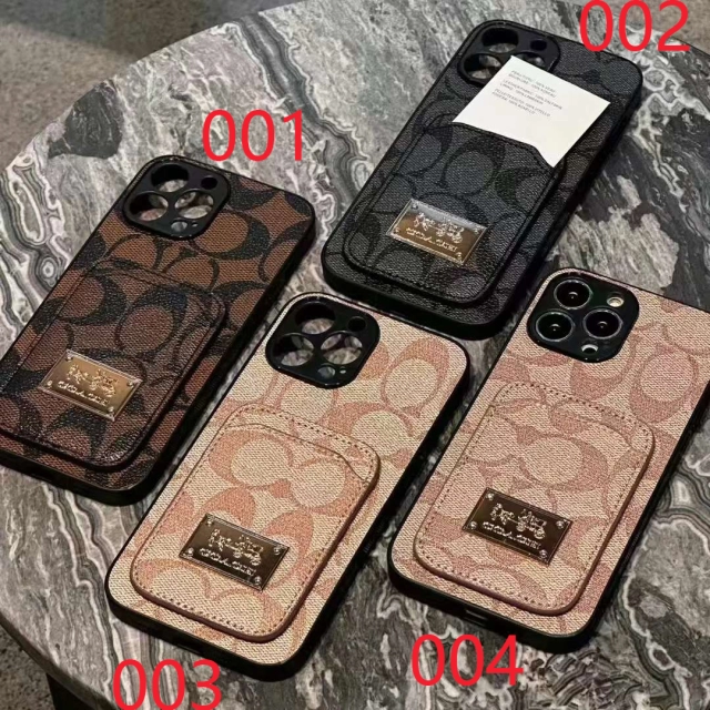 コーチ iPhone15 Pro/14 Proケース シグネチャー柄 COACH iPhone15 Pro  