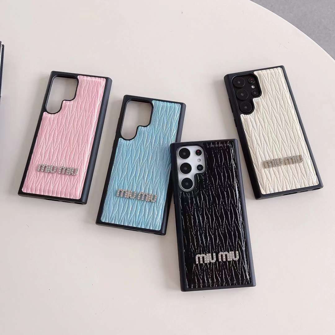 ミュウミュウ Galaxy S24 S23 Ultraケース マテラッセ風 MIUMIU