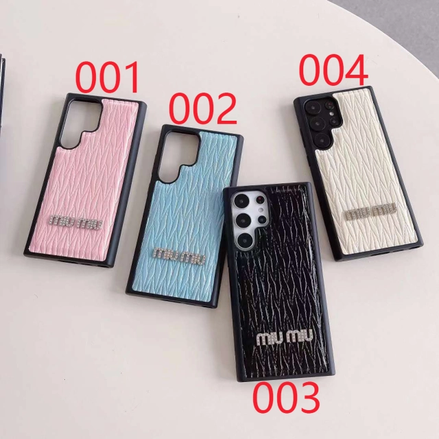 ミュウミュウ Galaxy S23 Ultraケース マテラッセ風