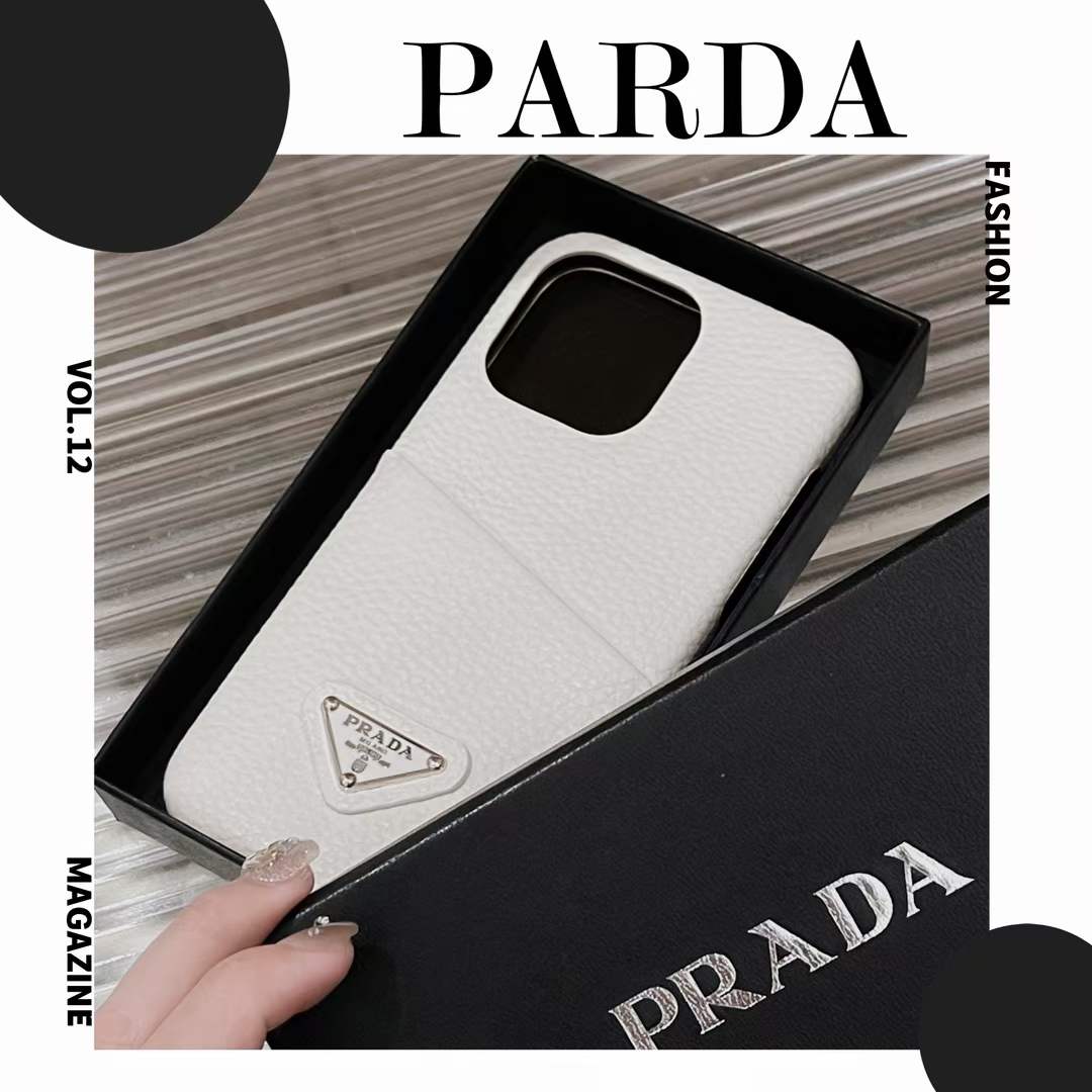 プラダ iPhone15 Pro/14 Proケース カードポケット付き PRADA iPhone15