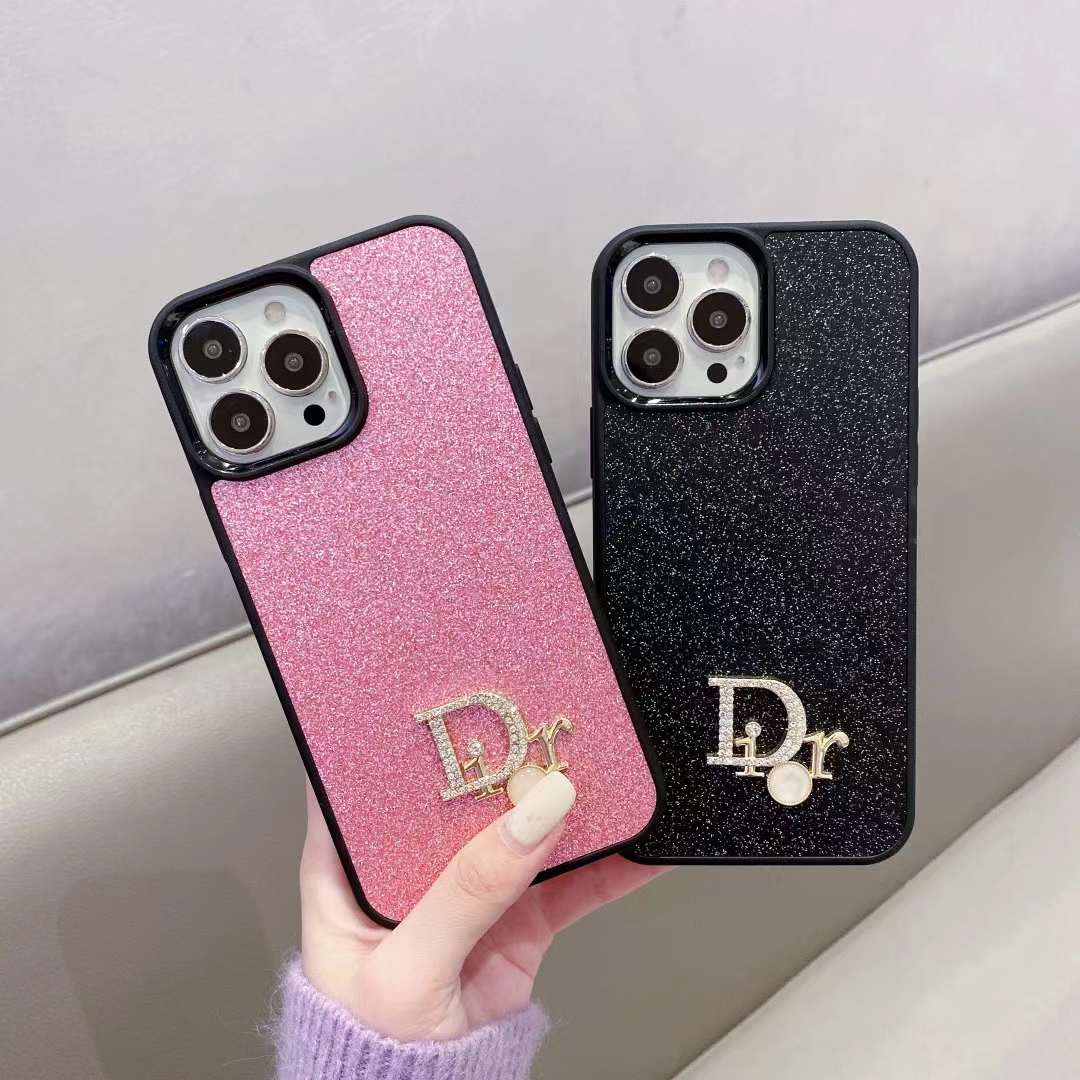 ディオール iPhone13 Pro/13 ProMaxケース キラキラ DIOR ロゴ付き