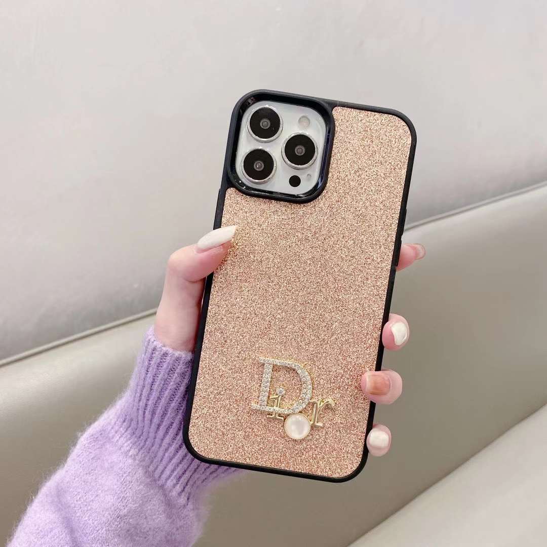 ディオール iPhone13 Pro/13 ProMaxケース キラキラ DIOR ロゴ付き