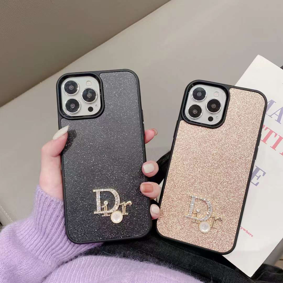 ディオール iPhone13 Pro/13 ProMaxケース キラキラ DIOR ロゴ付き