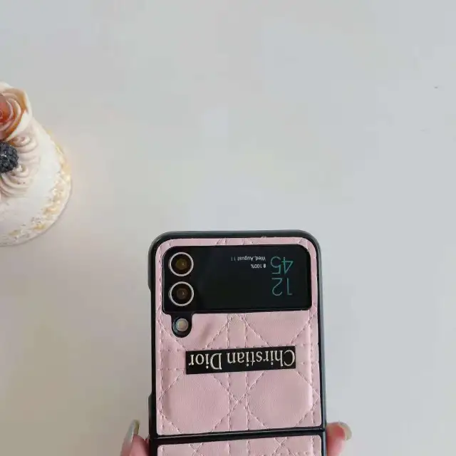 ディオール Galaxy Z Flip4 Flip5ケース カナージュ柄 DIOR Galaxy Z Fold4 Fold5ケース ロゴ付き Dior Galaxy Z Flip3 5Gケース 高級感 dior Galaxy Z Fold3ケース 上品 エレガント お洒落 カラフル 12色