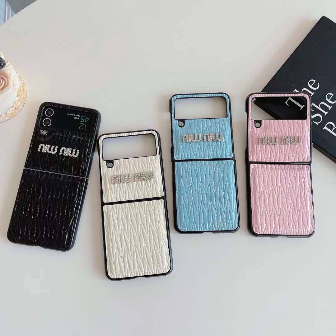 ミュウミュウ Galaxy Z Flip4 Flip5ケース 定番 MIUMIU Galaxy Z