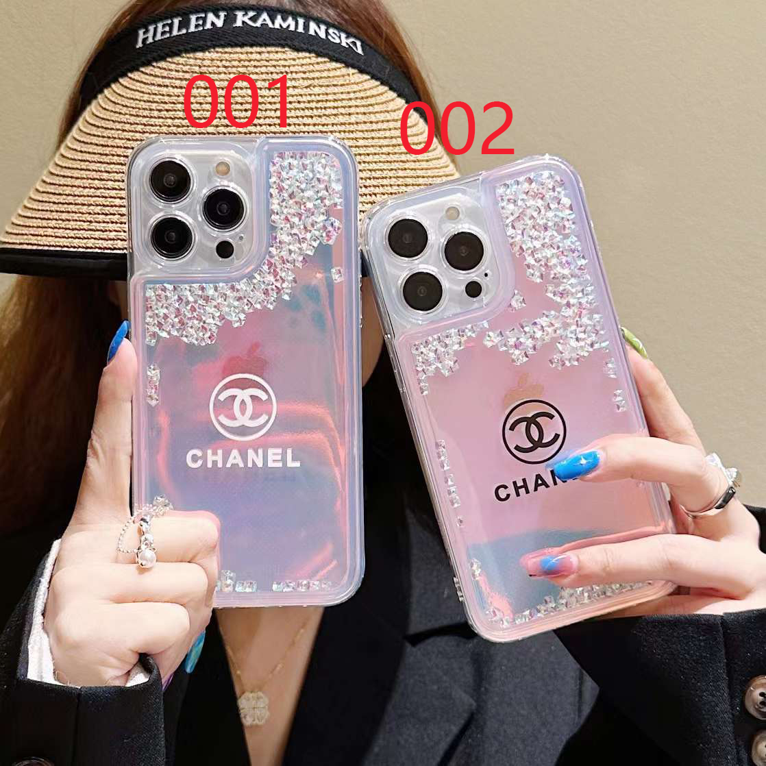 シャネル iPhone15 Pro/14 Proケース ラメ入り CHANEL iPhone15/14