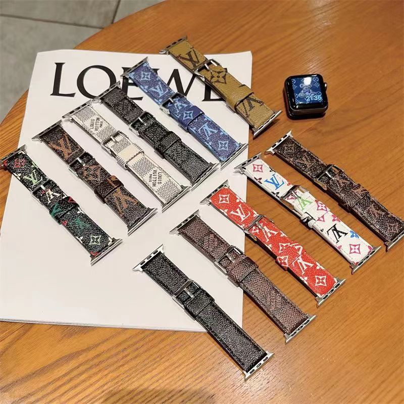 Black LV Engraved 42mm 44mm & 45mm Apple Watch Band – Bombshell