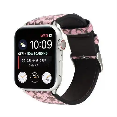 コーチ Apple Watchバンド 腕時計ベルト ウォッチバンド COACH シグネチャー アップルウォッチ Ultra Series8 SEバンド Coach ブランド 腕時計バンド 49mm 45mm 41mm 44mm 40mm 42mm 38mm 革 上品 オシャレ