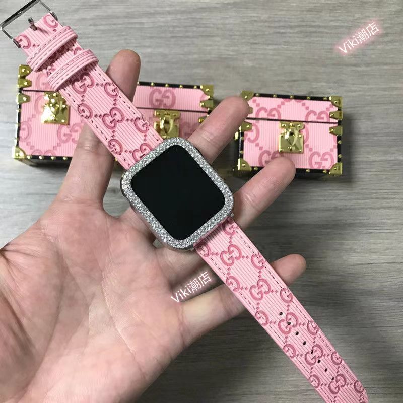 グッチ アップルウォッチバンド キラキラ 框 GUCCI Apple Watch 腕時計