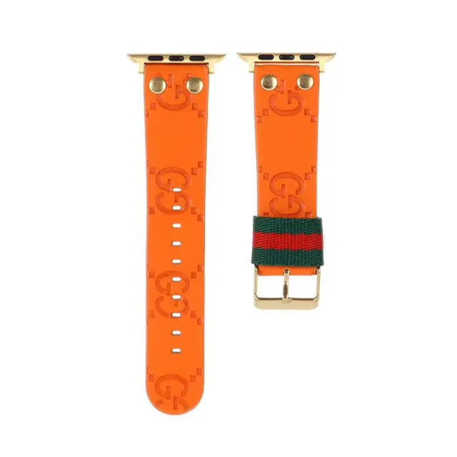 Apple Watchバンド グッチ アップルウォッチバンド GGキャンパス 腕時計ベルト かわいい GUCCI ウォッチバンド シリコン エレガント 10色 メンズ レディース 人気替えバンド おすすめ