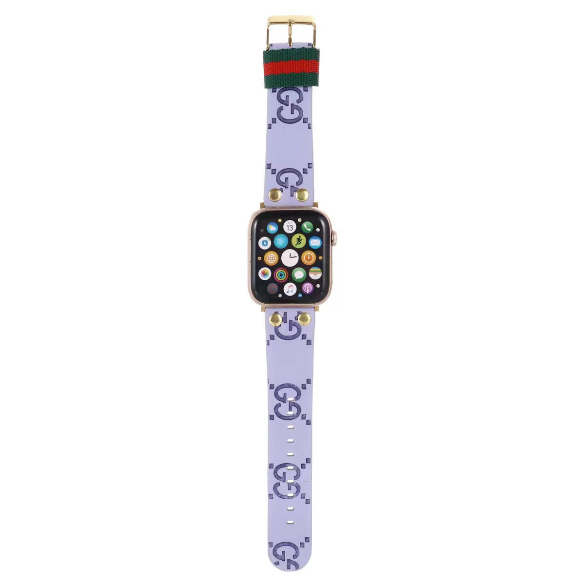 Apple Watchバンド グッチ アップルウォッチバンド GGキャンパス 腕時計ベルト かわいい GUCCI ウォッチバンド シリコン