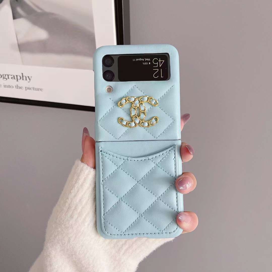 CHANEL⭐︎ケース シャネル ギャラクシーZ Flip5/4/3ケース 折りたたみ型 カード