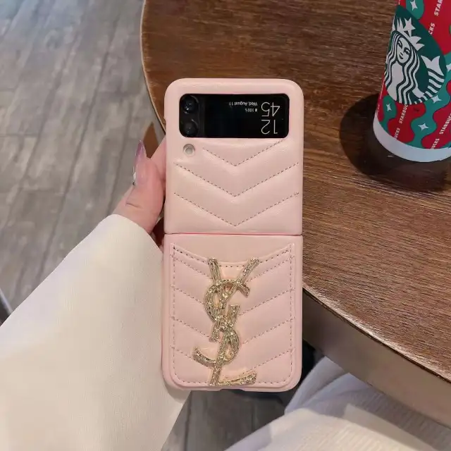 サンローラン Galaxy Z Flip5ケース YSLロゴ付き
