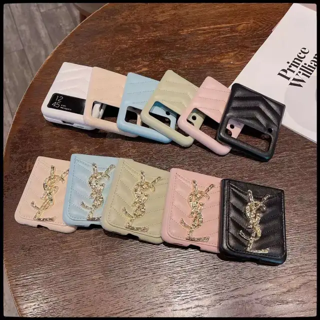 サンローラン Galaxy Z Flip4ケース 折りたたみ型