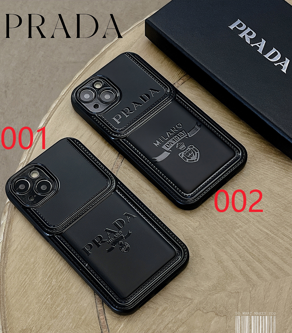 新品 プラダ　iPhone8 Plus ブラック　正規品スマホアクセサリー