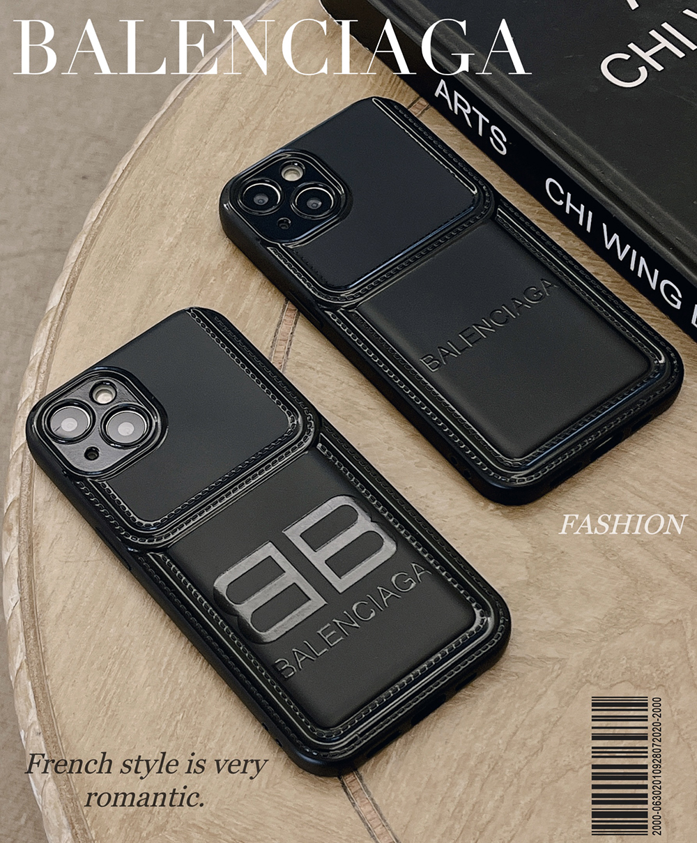 バレンシアガ iPhone15 Pro Maxケース ブラック