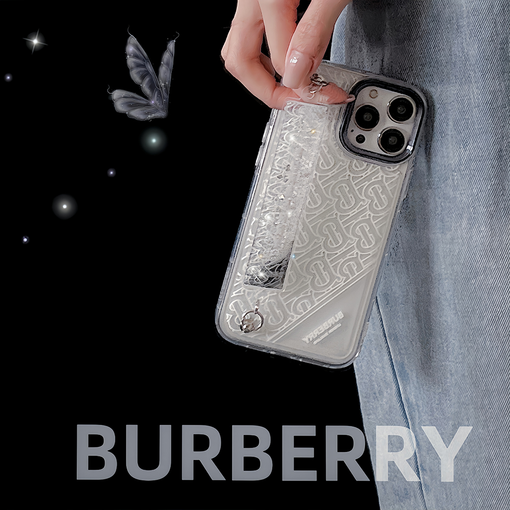 BurberryケースiPhone15Pro用 バーバリー iPhone15/15pro/15promaxケース ブラック 芸能人愛用