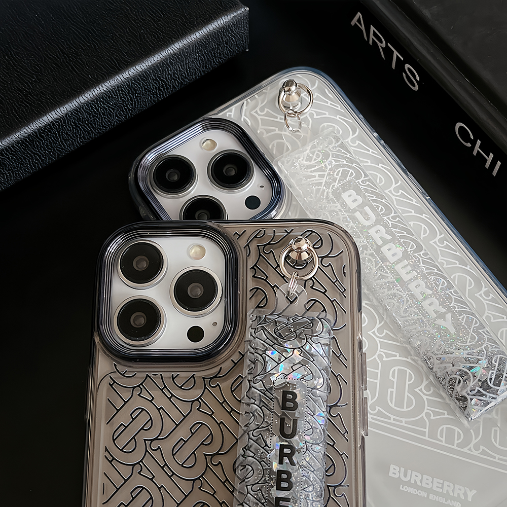 BurberryケースiPhone15Pro用 バーバリー iPhone15/15pro/15promaxケース ブラック 芸能人愛用